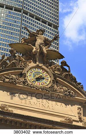 Usa, New York, Manhattan. Clock. Grand Central View Large Photo Image Stock Image - Usa, New York, Manhattan. Clock. Grand Central. Fotosearch