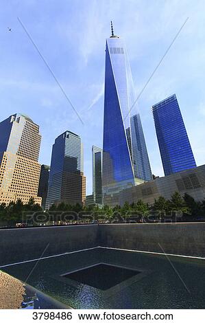 Stock Photograph - Usa, New York, Manhattan. One World Trade Center and Ground Zero. Fotosearch