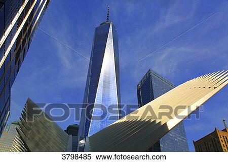 Stock Photography - Usa, New York, Manhattan. One World Trade Center and Ground Zero. Fotosearch