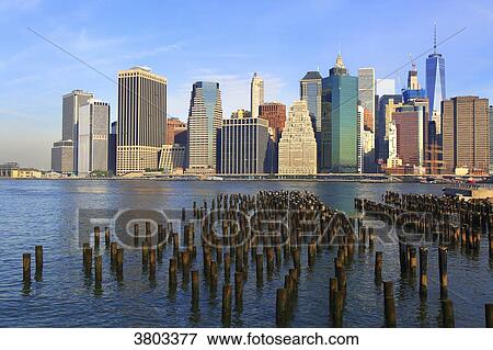 Usa, New York, Manhattan. Skyline View Large Photo Image Stock Photo - Usa, New York, Manhattan. Skyline. Fotosearch