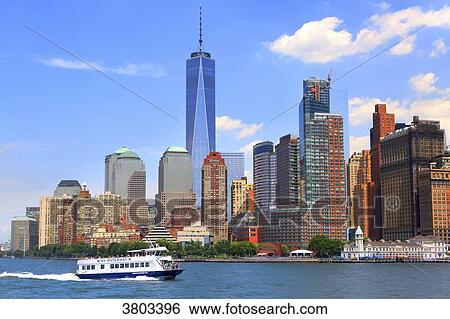 Usa, New York, Manhattan. Skyline View Large Photo Image Stock Photograph - Usa, New York, Manhattan. Skyline. Fotosearch