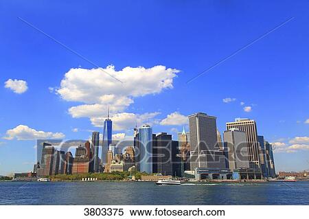 Usa, New York, Manhattan. Skyline View Large Photo Image Stock Photography - Usa, New York, Manhattan. Skyline. Fotosearch