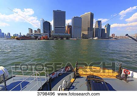 Usa, New York, Manhattan. Staten Island Ferry View Large Photo Image Stock Photograph - Usa, New York, Manhattan. Staten Island Ferry. Fotosearch