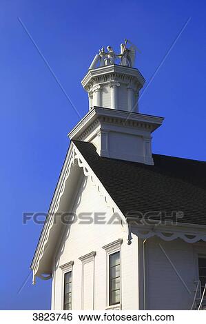 Usa, North California,. Mendocino, statue on church roof. Masonic temple View Large Photo Image Stock Photograph - Usa, North California,. Mendocino, statue on church roof. Masonic temple. Fotosearch