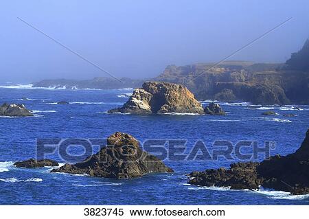 Stock Photography - Usa, North California,. South from Fort Bragg. Fotosearch