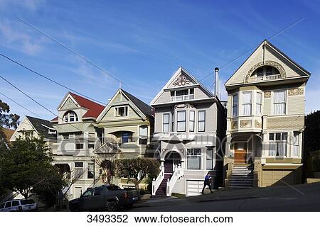 USA, San Francisco, Lyon Street, The house that belonged to Janis Joplin until her death in 1970. (The grey house) View Large Photo Image Stock Image - USA, San Francisco, Lyon Street, The house that belonged to Janis Joplin until her death in 1970. (The grey house). Fotosearch