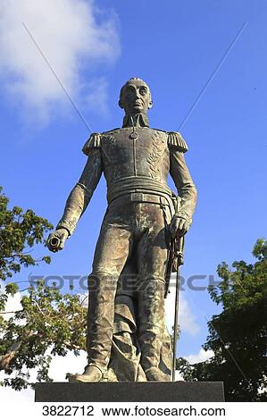 Venezuela, Margarita Island. Porlamar, Bolivar statue. View Large Photo Image Stock Image - Venezuela, Margarita Island. Porlamar, Bolivar statue.. Fotosearch