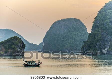 Vietnam, Ha Long Bay, fisher's small boat (UNESCO World Heritage) View Large Photo Image Stock Image - Vietnam, Ha Long Bay, fisher's small boat (UNESCO World Heritage). Fotosearch