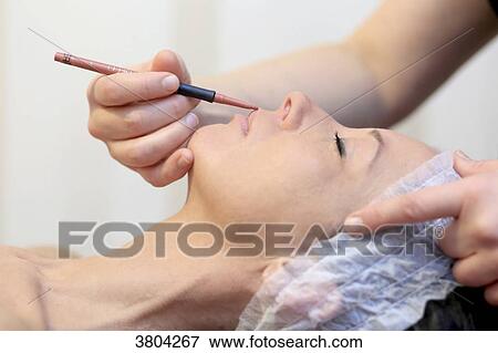 Woman in a beauty parlour. View Large Photo Image Stock Photo - Woman in a beauty parlour.. Fotosearch