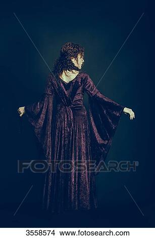 Woman in medieval dress View Large Photo Image Picture - Woman in medieval dress. Fotosearch