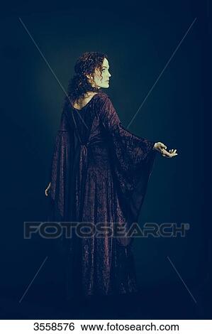 Stock Photograph - Woman in medieval dress. Fotosearch