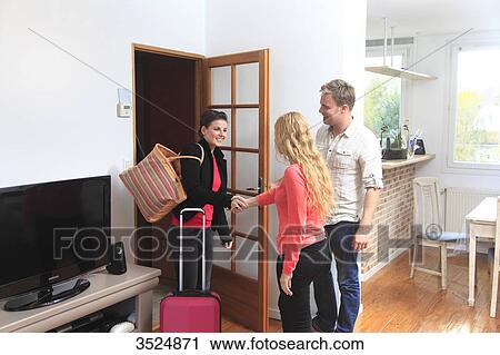 Stock Image - Young adult flat sharing. Fotosearch