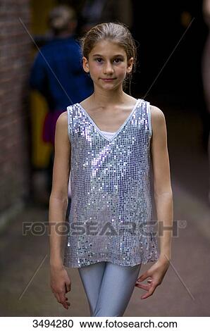 Young girl wearing dance clothes View Large Photo Image Stock Image - Young girl wearing dance clothes. Fotosearch