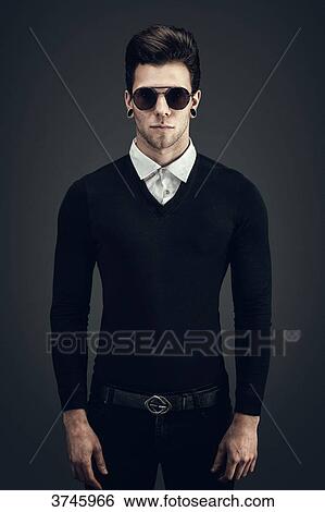 Young man with sunglasses View Large Photo Image Stock Photograph - Young man with sunglasses. Fotosearch