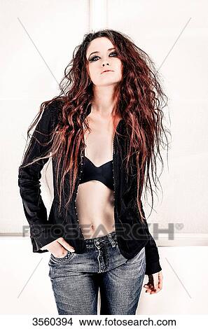 Young woman on a white background View Large Photo Image Picture - Young woman on a white background. Fotosearch