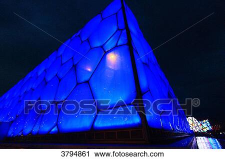 China, Beijing. Water Cube. View Large Photo Image Stock Image - China, Beijing. Water Cube.. Fotosearch
