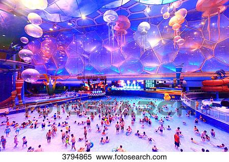 China, Beijing. Water Cube. View Large Photo Image Stock Photography - China, Beijing. Water Cube.. Fotosearch