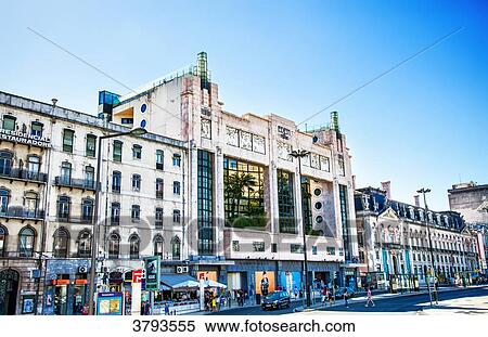 Stock Photography - Cinema Eden Teatro, instead of restaurants, Lisbon, Portugal. Fotosearch