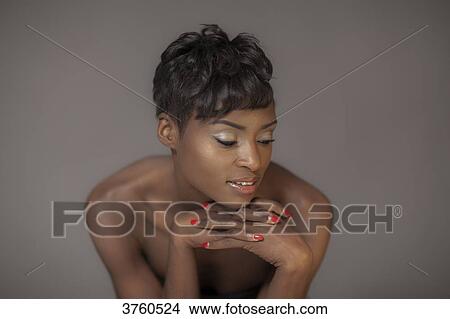 Close up of a young attractive African women View Large Photo Image Picture - Close up of a young attractive African women. Fotosearch