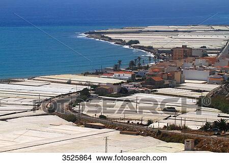 Picture - Espagne, La Rabita. Greenhouses on the seaside.. Fotosearch