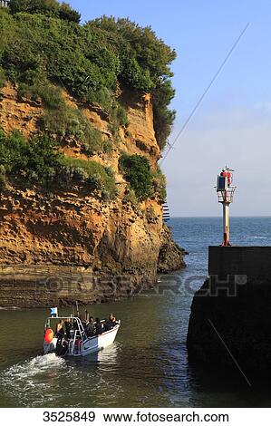 France, Basque Country, Biarritz. Le Port Vieux. View Large Photo Image Stock Photo - France, Basque Country, Biarritz. Le Port Vieux.. Fotosearch