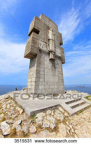 France, Brittany, Crozon Peninsula. Pen Hir cape. Monument to the Bretons of Free France, known as the Cross of Pen-Hir. View Large Photo Image Stock Image - France, Brittany, Crozon Peninsula. Pen Hir cape. Monument to the Bretons of Free France, known as the Cross of Pen-Hir.. Fotosearch