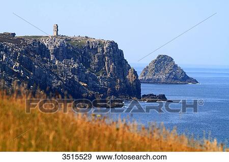 France, Brittany, Crozon Peninsula. Pen Hir cape. Monument to the Bretons of Free France, known as the Cross of Pen-Hir. View Large Photo Image Stock Photo - France, Brittany, Crozon Peninsula. Pen Hir cape. Monument to the Bretons of Free France, known as the Cross of Pen-Hir.. Fotosearch