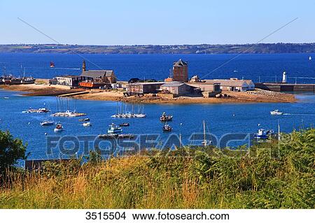 France, Brittany, Crozon Peninsula. Camaret sur Mer. The sillon (furrow) with the Vauban tower and Notre-Dame de Rocamadour chapel View Large Photo Image Picture - France, Brittany, Crozon Peninsula. Camaret sur Mer. The sillon (furrow) with the Vauban tower and Notre-Dame de Rocamadour chapel. Fotosearch