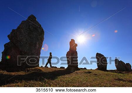 France, Brittany, Crozon Peninsula. Camaret sur Mer. Line of standing stones (Lagatjar). View Large Photo Image Stock Image - France, Brittany, Crozon Peninsula. Camaret sur Mer. Line of standing stones (Lagatjar).. Fotosearch