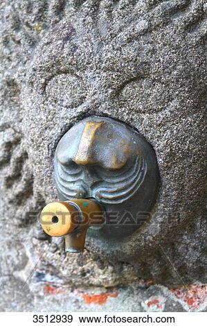 France, Brittany, Finistere, Brest. House of the fountain. View Large Photo Image Stock Photo - France, Brittany, Finistere, Brest. House of the fountain.. Fotosearch
