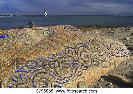 France, Brittany, Finistere. Ile tudy and lighthouse. View Large Photo Image Stock Photo - France, Brittany, Finistere. Ile tudy and lighthouse.. Fotosearch