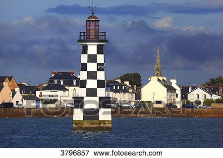 France, Brittany, Finistere. Tudy island. Lighthouse. View Large Photo Image Stock Photo - France, Brittany, Finistere. Tudy island. Lighthouse.. Fotosearch