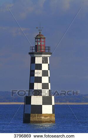 France, Brittany, Finistere. Tudy island. Lighthouse. View Large Photo Image Stock Photo - France, Brittany, Finistere. Tudy island. Lighthouse.. Fotosearch