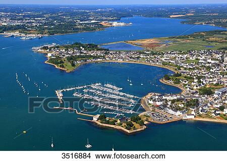 France, Brittany, Morbihan. Aerial view. Locmiquelic harbour View Large Photo Image Picture - France, Brittany, Morbihan. Aerial view. Locmiquelic harbour. Fotosearch