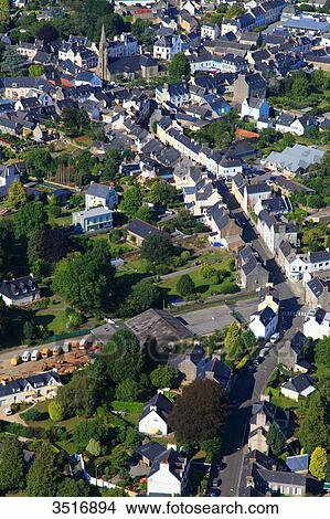 France, Brittany, Morbihan. Aerial view. Bannalec View Large Photo Image Picture - France, Brittany, Morbihan. Aerial view. Bannalec. Fotosearch