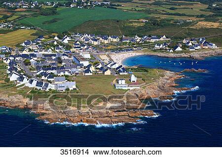 France, Brittany, Morbihan. Aerial view. Couregant cape. Le castel View Large Photo Image Picture - France, Brittany, Morbihan. Aerial view. Couregant cape. Le castel. Fotosearch