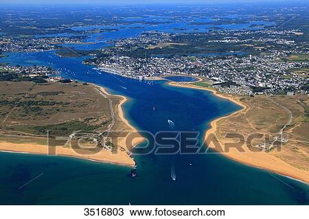 France, Brittany, Morbihan. Etel. Aerial view. View Large Photo Image Stock Image - France, Brittany, Morbihan. Etel. Aerial view.. Fotosearch