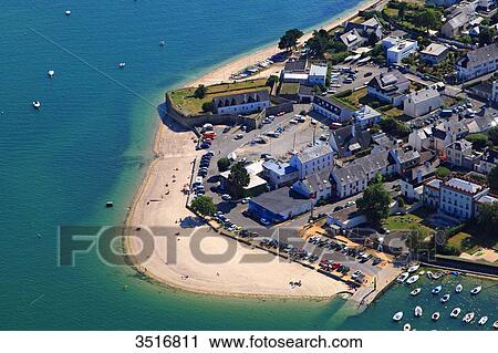 France, Brittany, Morbihan. Kernevel. Aerial view. View Large Photo Image Stock Image - France, Brittany, Morbihan. Kernevel. Aerial view.. Fotosearch