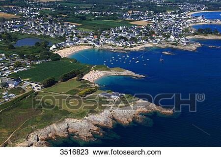 France, Brittany, Morbihan. Le Perello. Aerial view. View Large Photo Image Stock Image - France, Brittany, Morbihan. Le Perello. Aerial view.. Fotosearch