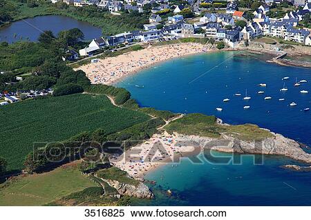 France, Brittany, Morbihan. Le Perello. Aerial view. View Large Photo Image Stock Photography - France, Brittany, Morbihan. Le Perello. Aerial view.. Fotosearch