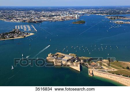 France, Brittany, Morbihan. Lorient. Port Louis citadel. Aerial view. View Large Photo Image Picture - France, Brittany, Morbihan. Lorient. Port Louis citadel. Aerial view.. Fotosearch