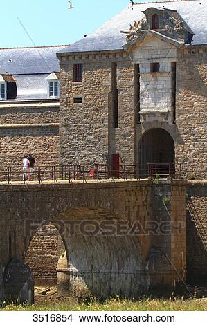 France, Brittany, Morbihan. Lorient. Port Louis Citadel. Aerial view. View Large Photo Image Picture - France, Brittany, Morbihan. Lorient. Port Louis Citadel. Aerial view.. Fotosearch