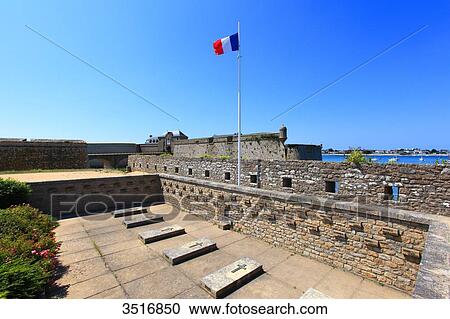 France, Brittany, Morbihan. Lorient. Port Louis citadel. Aerial view. View Large Photo Image Stock Image - France, Brittany, Morbihan. Lorient. Port Louis citadel. Aerial view.. Fotosearch