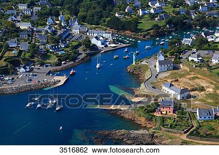 France, Brittany, Morbihan. Moelan sur mer. Doelan. Aerial view. View Large Photo Image Stock Image - France, Brittany, Morbihan. Moelan sur mer. Doelan. Aerial view.. Fotosearch