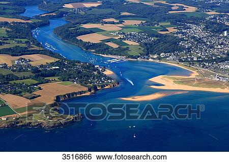 France, Brittany, Morbihan. Moelan sur mer. Guidel Plages. Aerial view. View Large Photo Image Stock Photograph - France, Brittany, Morbihan. Moelan sur mer. Guidel Plages. Aerial view.. Fotosearch