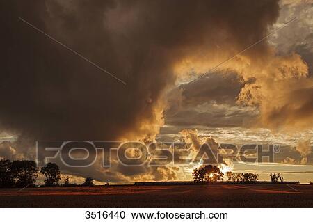 France, Center France, sunset View Large Photo Image Stock Image - France, Center France, sunset. Fotosearch