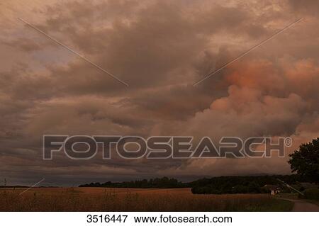 France, Center France, sunset View Large Photo Image Stock Photo - France, Center France, sunset. Fotosearch