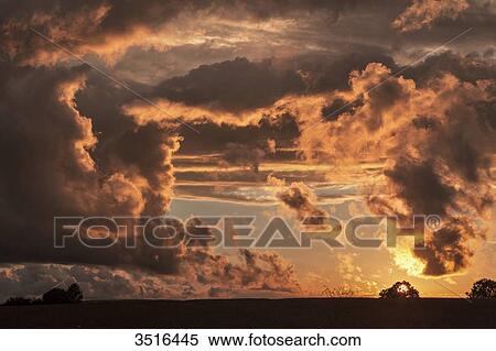 France, Center France, sunset View Large Photo Image Stock Photography - France, Center France, sunset. Fotosearch
