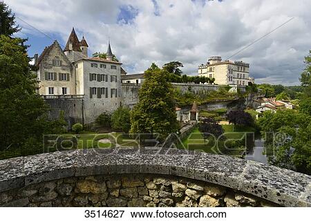 France, Dordogne, general view of the castle of Bourdeilles View Large Photo Image Stock Photo - France, Dordogne, general view of the castle of Bourdeilles. Fotosearch