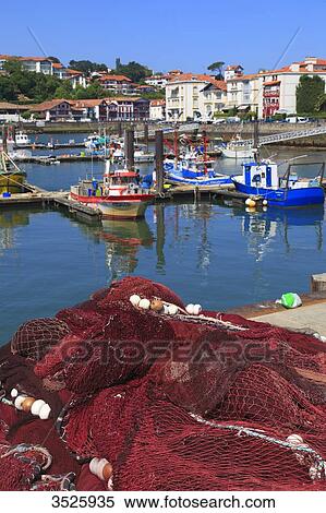 France, French Basque Country, Pyrenees-Atlantiques, Saint Jean de Luz, general view of the harbour View Large Photo Image Stock Photography - France, French Basque Country, Pyrenees-Atlantiques, Saint Jean de Luz, general view of the harbour. Fotosearch